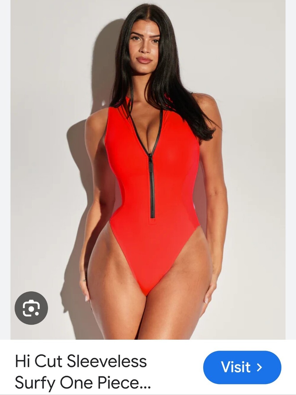 💰Smart & Sexy Red Zip-Front One-Piece Swimsuit